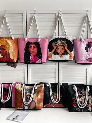 Image of Canvas Black Girl Bag